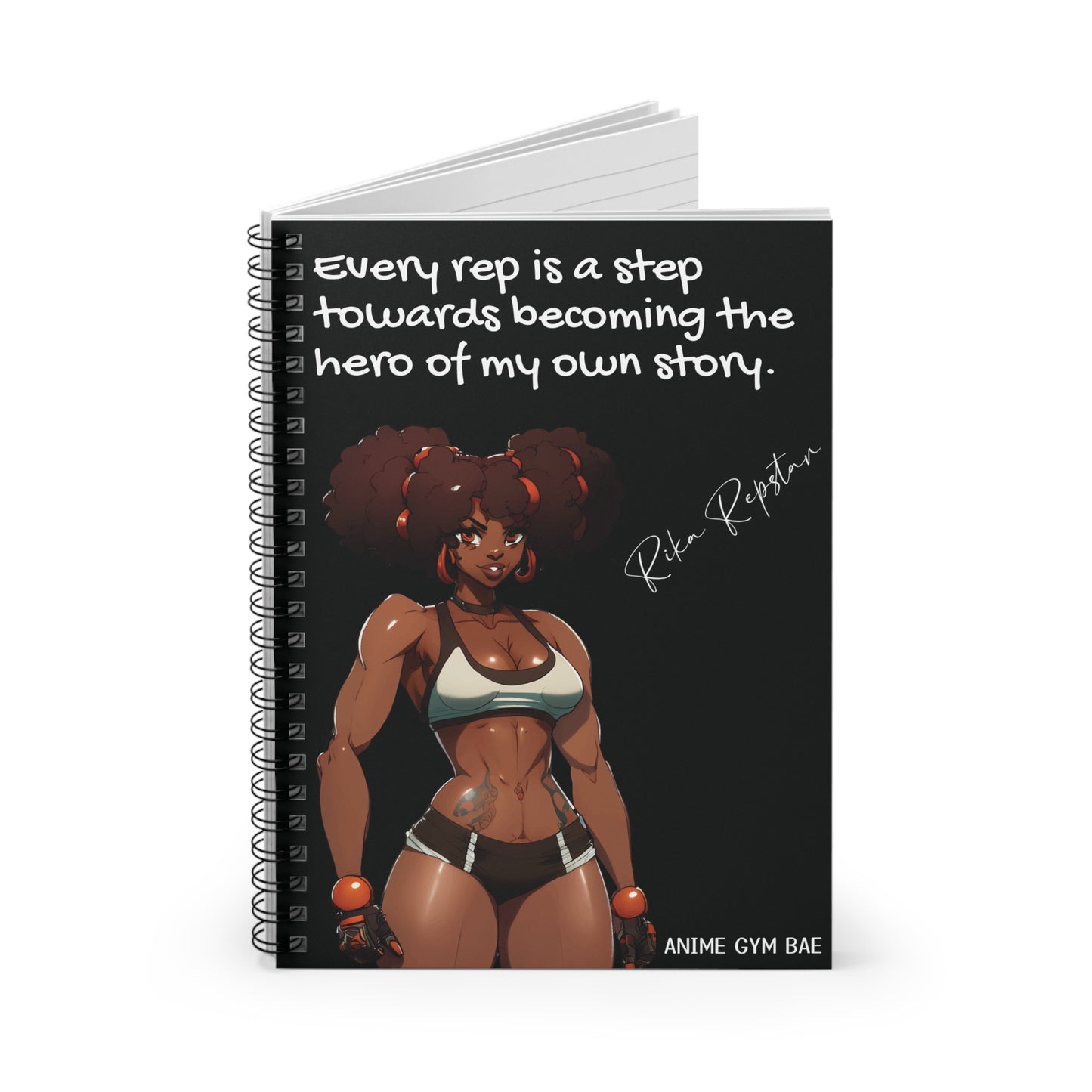 ANIME GYM BAE Spiral Notebook Ft. Gym Bae Rika Repstar