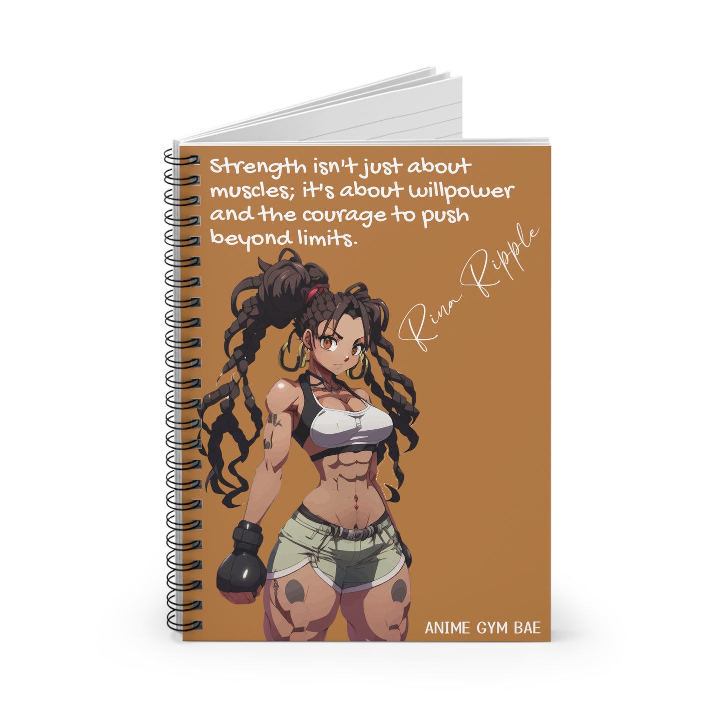 ANIME GYM BAE Spiral Notebook Ft. Gym Bae Rina Ripple