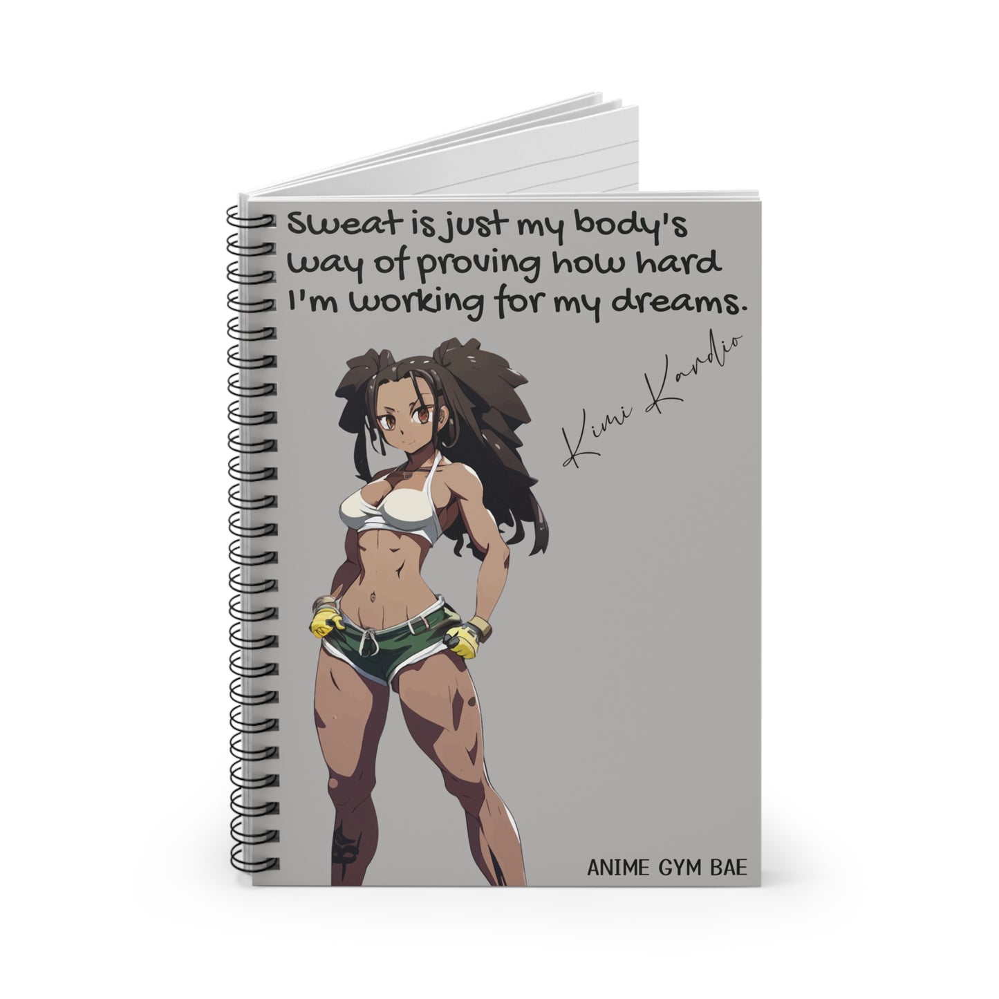 ANIME GYM BAE Spiral Notebook Ft. Gym Bae Kimi Kardio