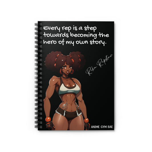 ANIME GYM BAE Spiral Notebook Ft. Gym Bae Rika Repstar