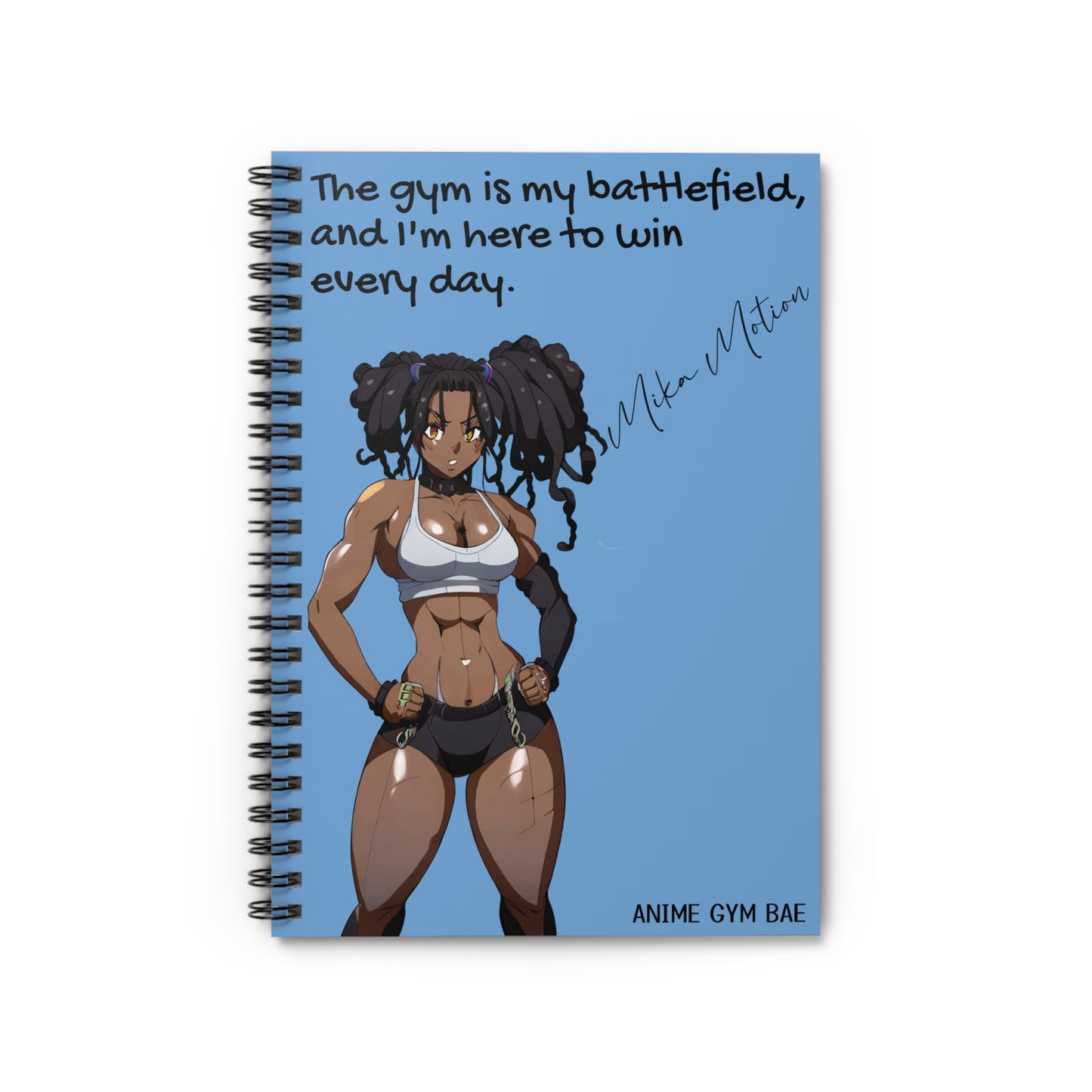 ANIME GYM BAE Spiral Notebook Ft. Gym Bae Mika Motion