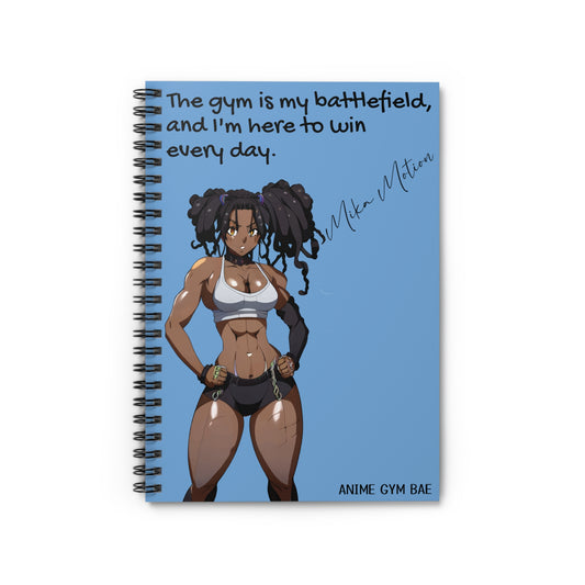 ANIME GYM BAE Spiral Notebook Ft. Gym Bae Mika Motion