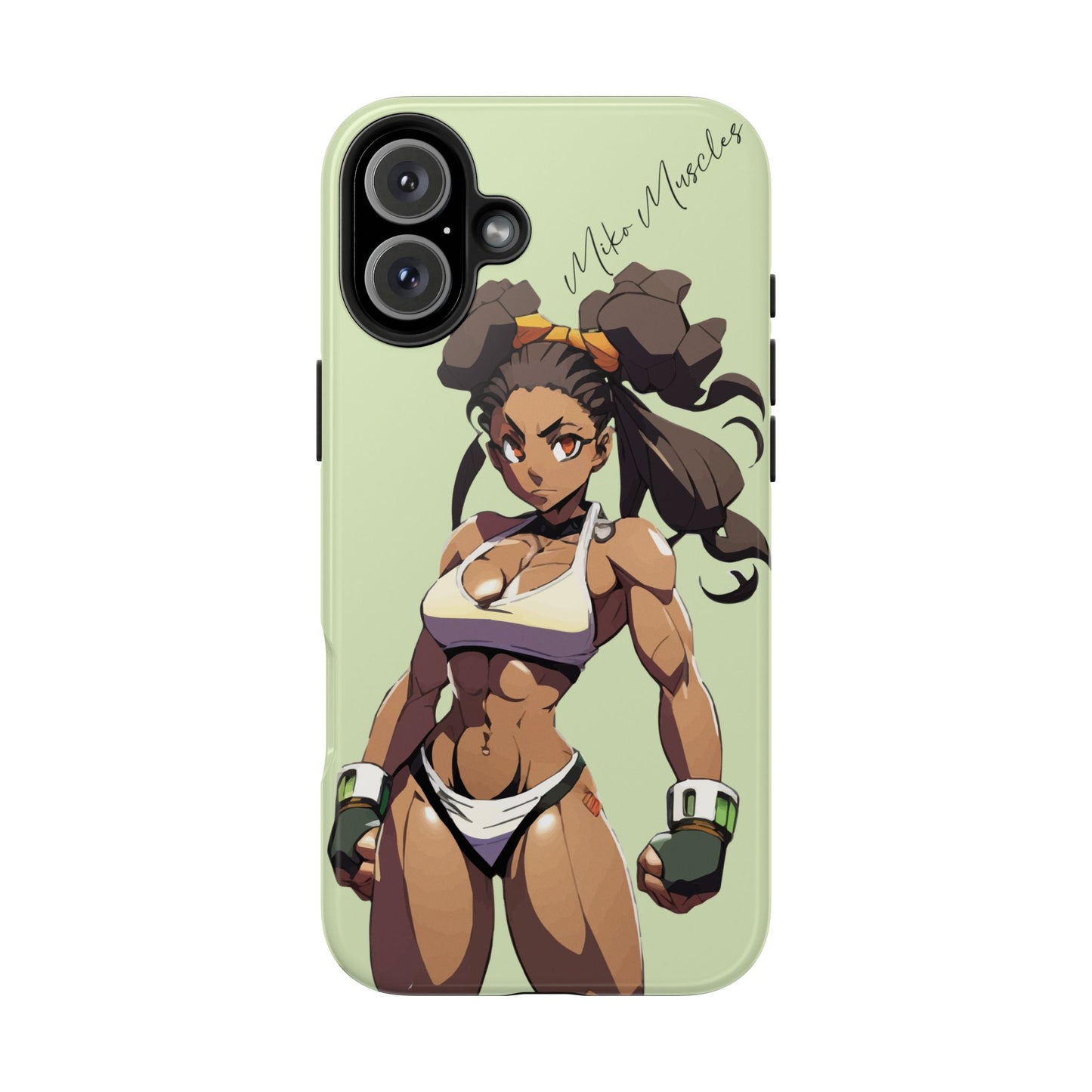 ANIME GYM BAE iPhone Case Featuring Gym Bae Miko Muscles