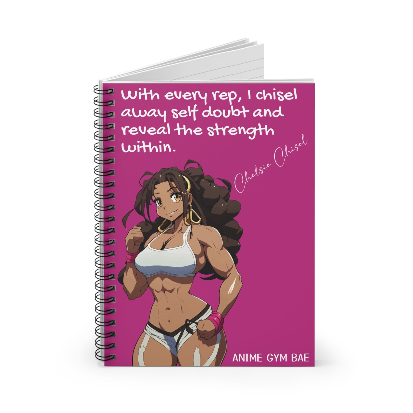 ANIME GYM BAE Spiral Notebook Ft. Gym Bae Chelsea Chisel