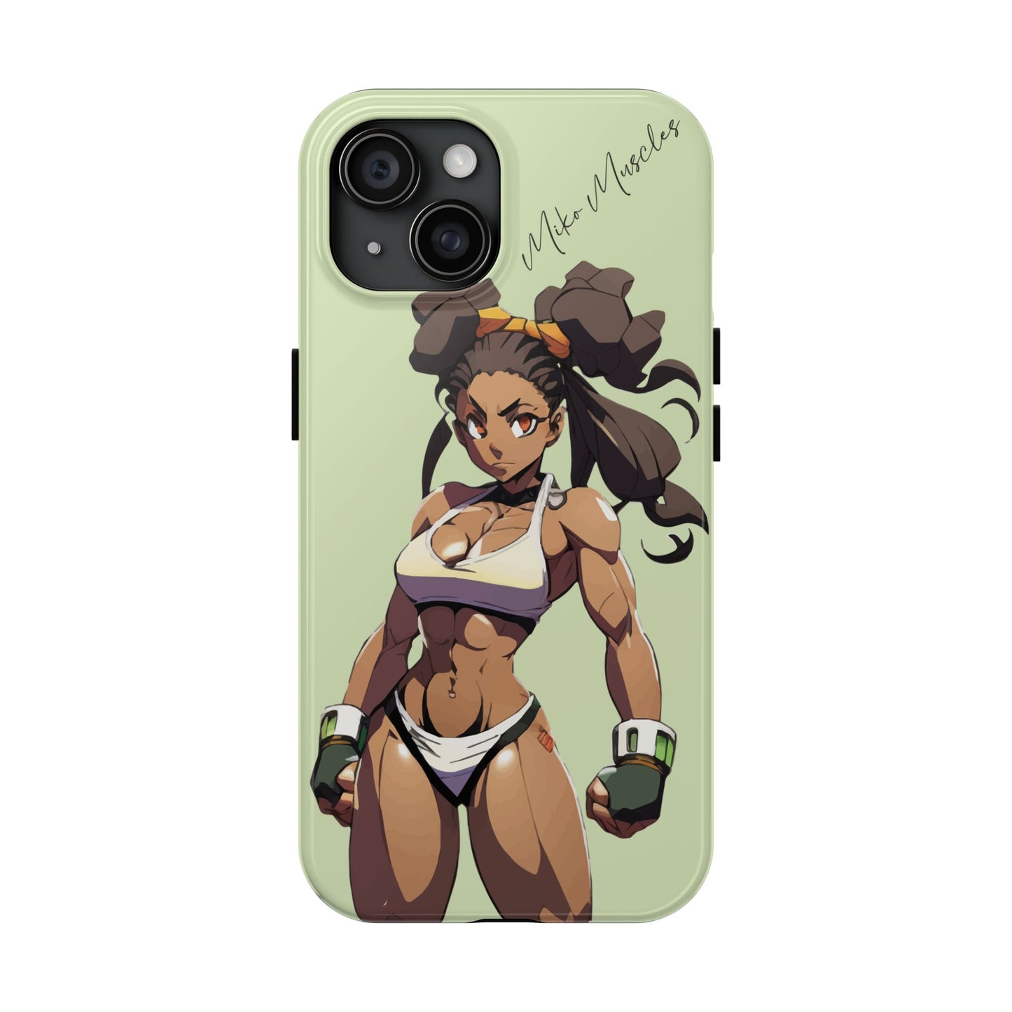 ANIME GYM BAE iPhone Case Featuring Gym Bae Miko Muscles