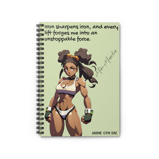 ANIME GYM BAE Spiral Notebook Ft. Gym Bae Miko Muscles