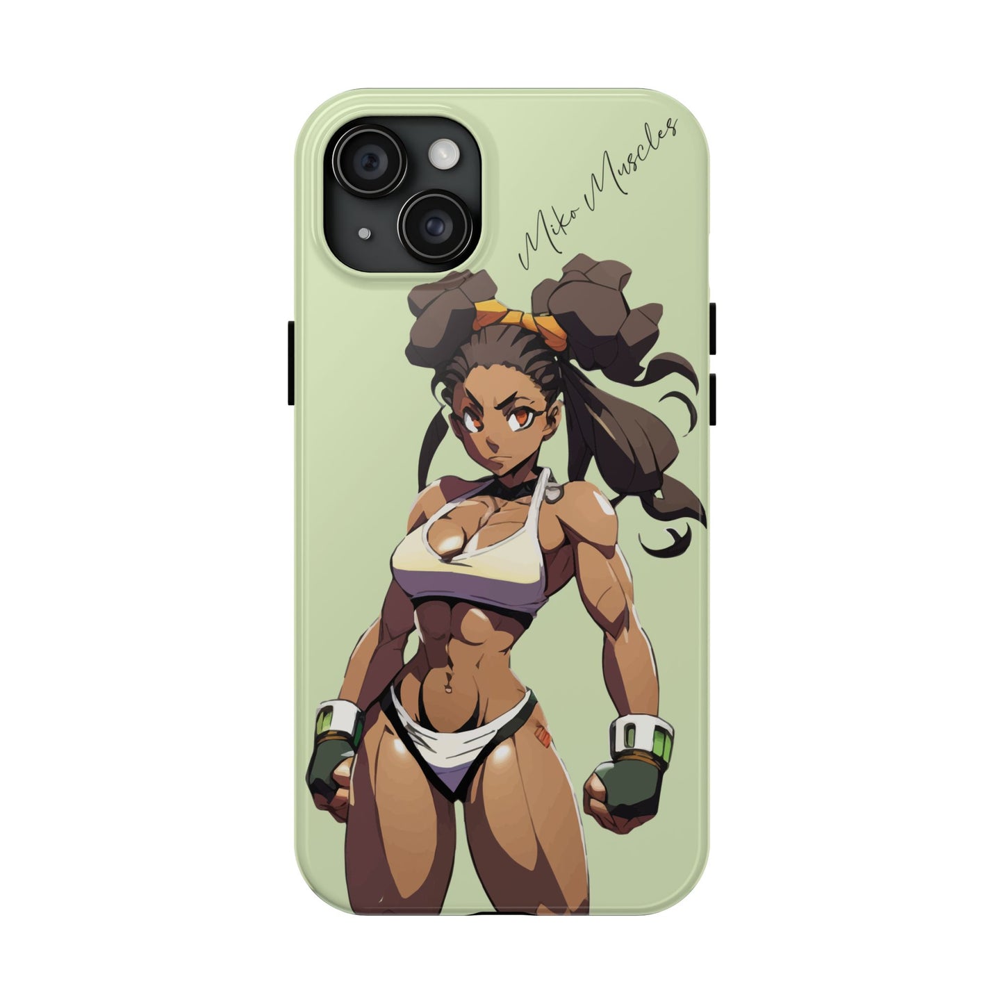 ANIME GYM BAE iPhone Case Featuring Gym Bae Miko Muscles
