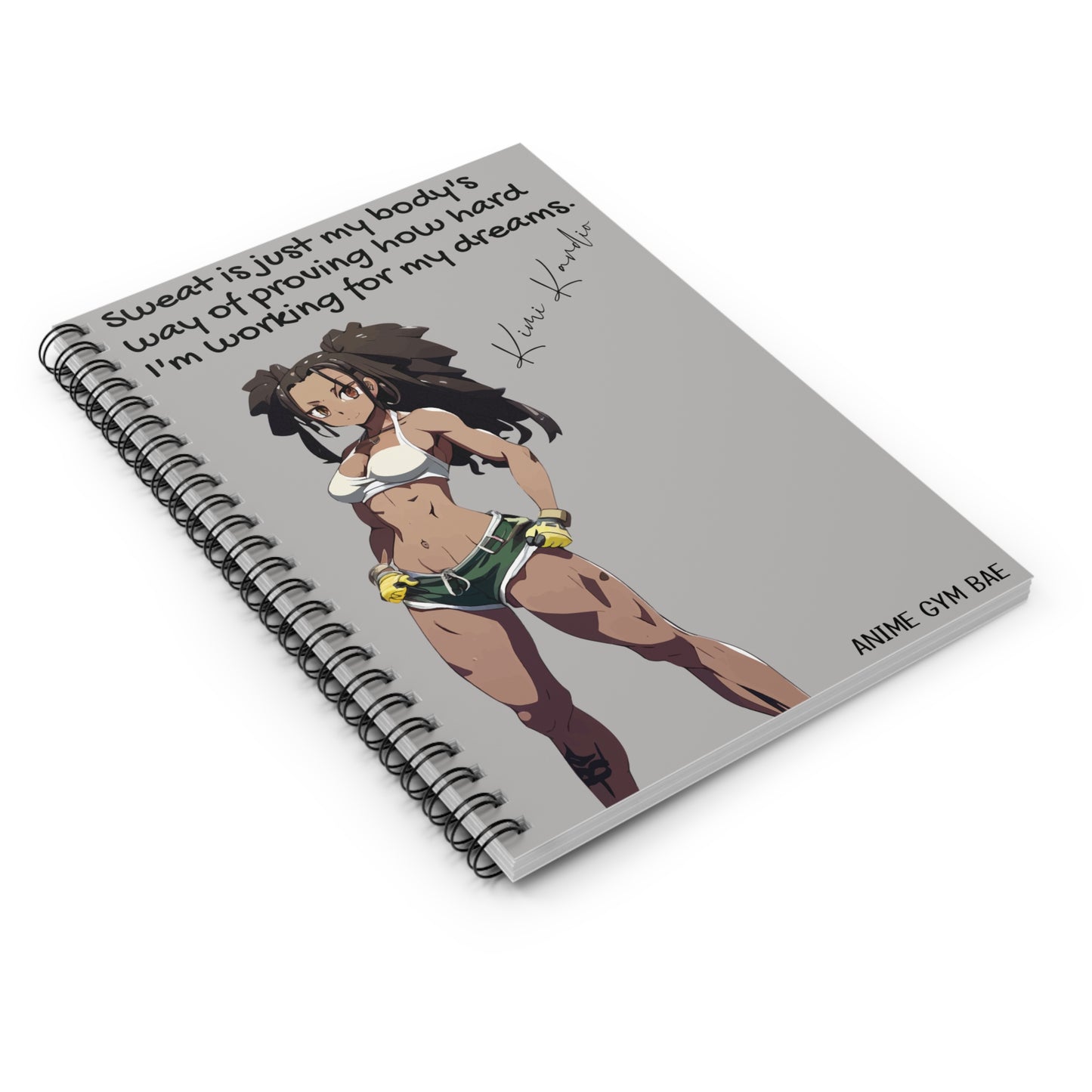 ANIME GYM BAE Spiral Notebook Ft. Gym Bae Kimi Kardio