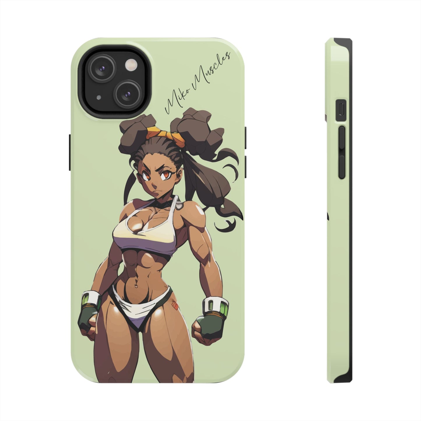 ANIME GYM BAE iPhone Case Featuring Gym Bae Miko Muscles