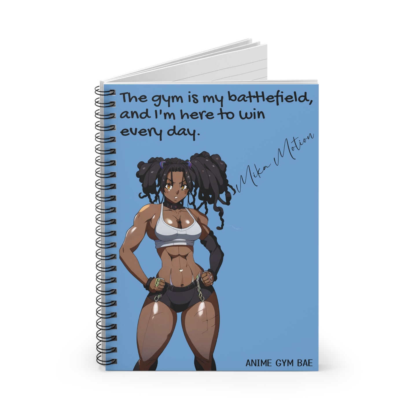 ANIME GYM BAE Spiral Notebook Ft. Gym Bae Mika Motion
