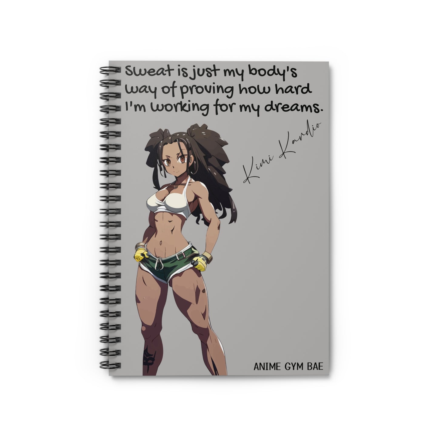 ANIME GYM BAE Spiral Notebook Ft. Gym Bae Kimi Kardio