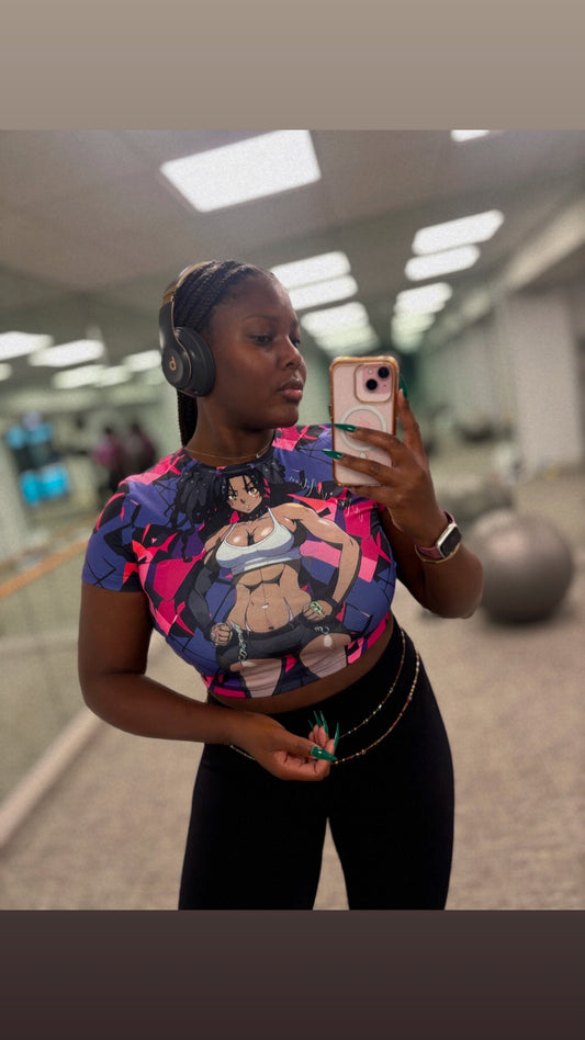 Anime Gym Bae™ Limited Edition Crop Top – Mika Motion
