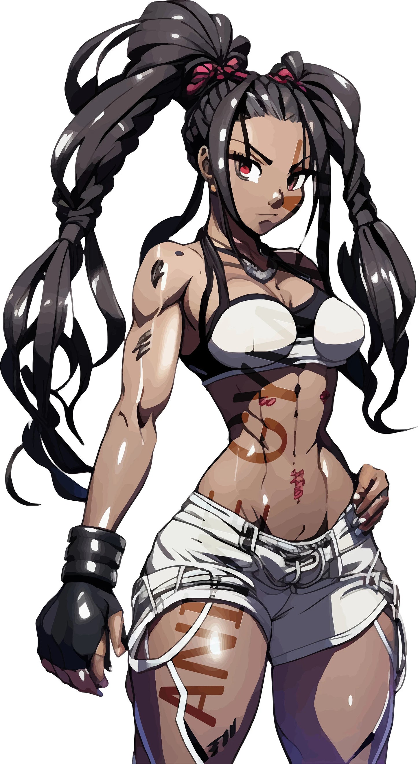 Kaori Kinetic ANIME GYM BAE Oversized Snow Wash T-Shirt - Workout Apparel, Gym Fashion, Anime Lover Gift, Otaku - Pirate Gray