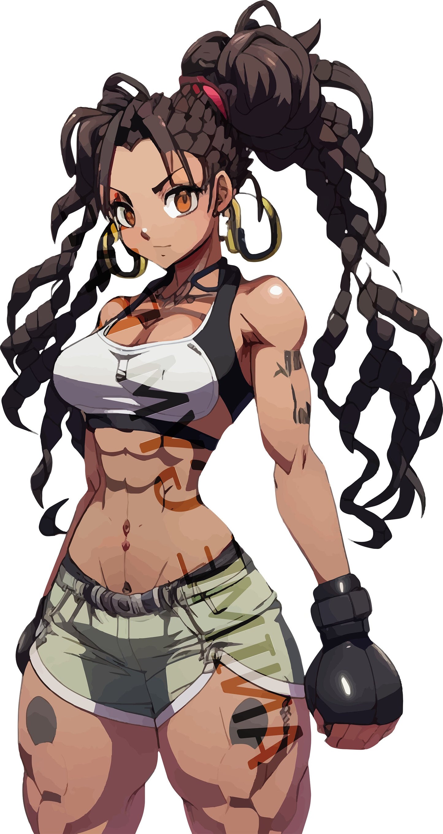 Rina Ripple ANIME GYM BAE Oversized Snow Wash T-Shirt - Workout Apparel, Gym Fashion, Anime Lover Gift, Otaku - Light Brown